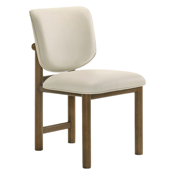 SILLA COMEDOR CUERO IVORY