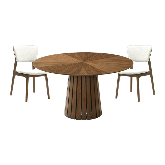 SET COMEDOR (7 PZAS) MADERA NUEZ