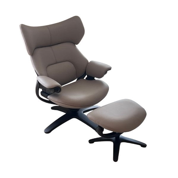 RECLINABLE CON PIECERO MICROFIBRA GRALEV BEIGE