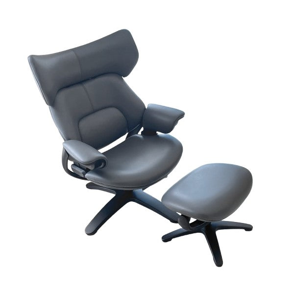 RECLINABLE CON PIECERO MICROFIBRA GRALEV GRIS