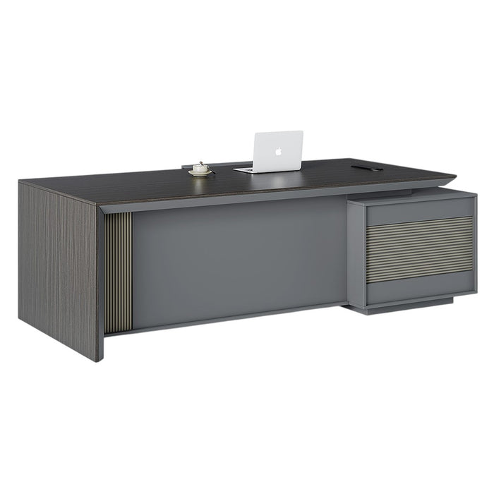 ESCRITORIO EJECUTIVO 1 PUERTA+2 CAJONES NOGAL Y GRIS 2