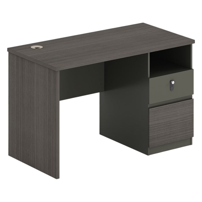 ESCRITORIO DE OFICINA 1 ESPACIO+1 CAJON+ 1 PUERTA NOGAL Y GRIS