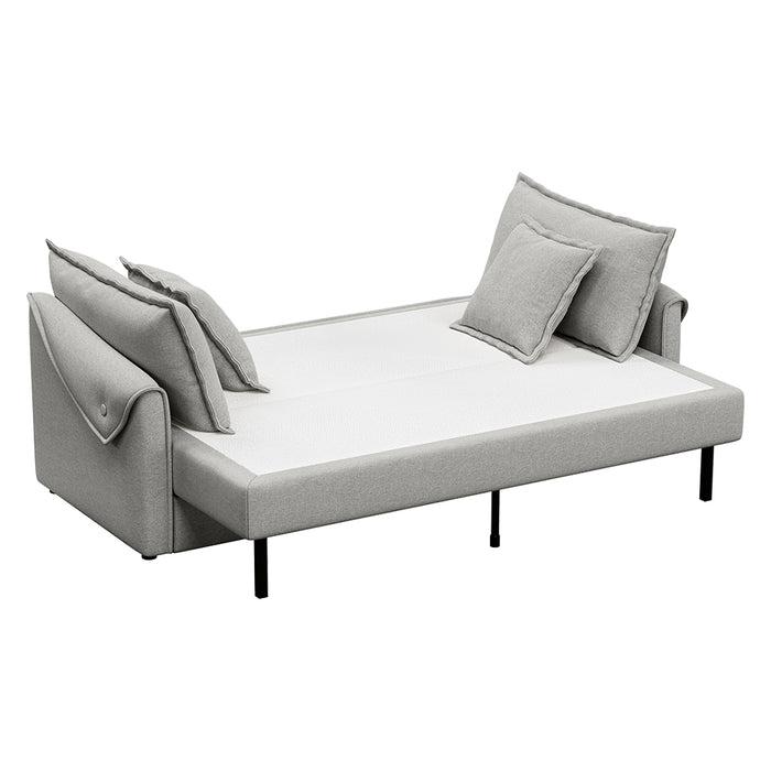 SOFA CAMA CON ALMACENAMIENTO GRIS
