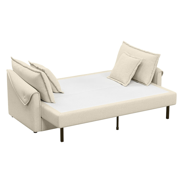 SOFA CAMA CON ALMACENAMIENTO BEIGE