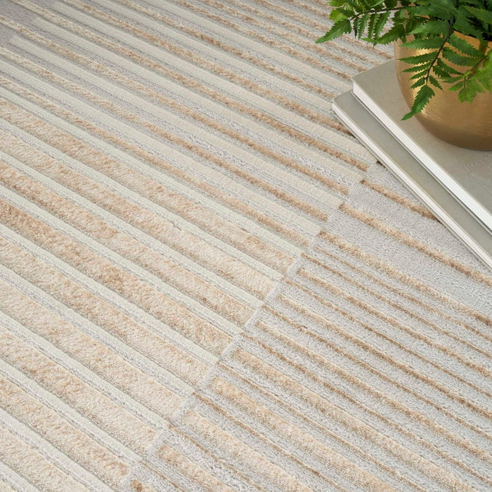 ALFOMBRA BRUSHSTROKES BEIGE SILVER 7'10"X9'10"