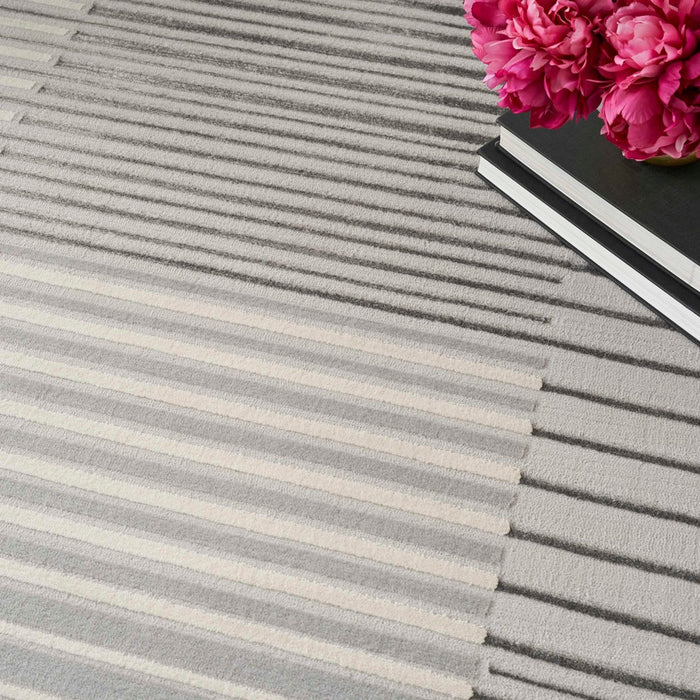 ALFOMBRA BRUSHSTROKES SILVER GREY 7'10"X9'10"