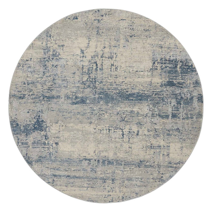 ALFOMBRA REDONDA RUS10  IVORY BLUE