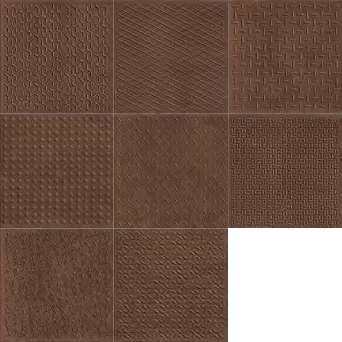 PORCELANATO RECTIFICADO DISTRIC SURTIDO TERRA 37.5 X 37.5 CM