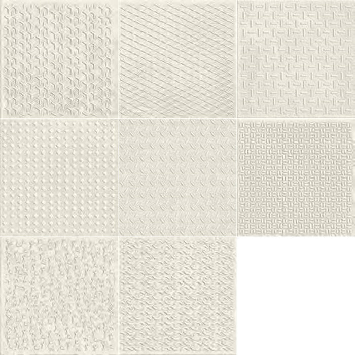 PORCELANATO RECTIFICADO DISTRIC SURTIDO BLANCO 37.5 X 37.5 CM