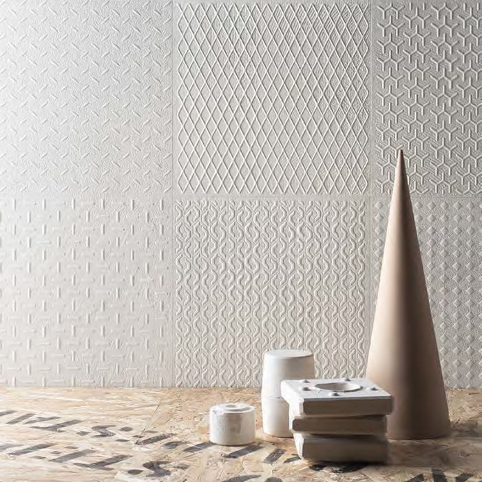 PORCELANATO RECTIFICADO DISTRIC SURTIDO BLANCO 37.5 X 37.5 CM