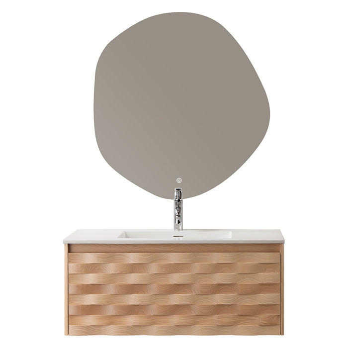 MUEBLE DE BAÑO CON ESPEJO LED 100 CM