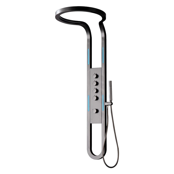 PANEL DE DUCHA ACERO INOXIDABLE GUN METAL