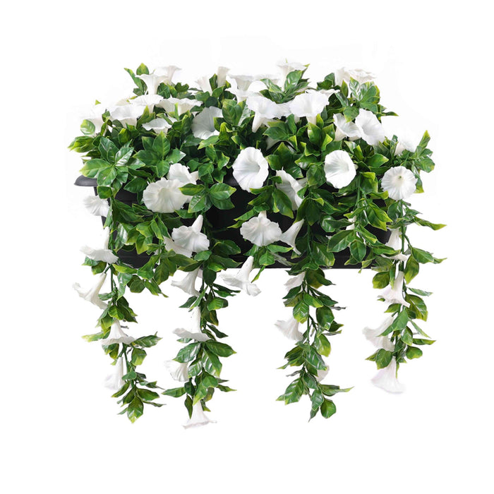 PLANTA ARTIFICIAL COLGANTE EN MACETERO GLORIA DE LA MAÑANA