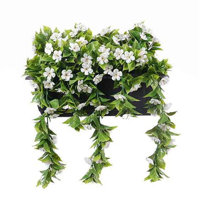 PLANTA ARTIFICIAL COLGANTE EN MACETERO JAZMIN