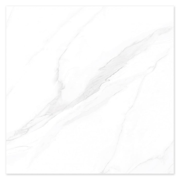 PORCELANATO GLASEADO PULIDO BRILLANTE BLANCO CARRARA 60 X 60 CM