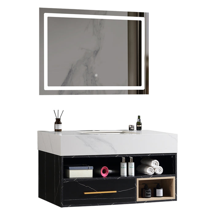 MUEBLE DE BAÑO CON ESPEJO LED 100 CM