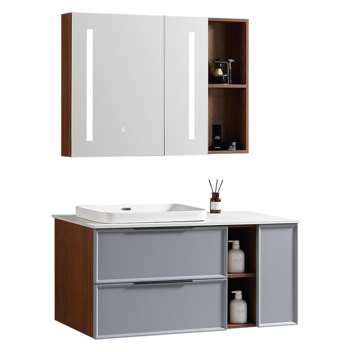 MUEBLE DE BAÑO CON ESPEJO LED 110 CM