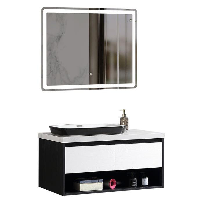 MUEBLE DE BAÑO CON ESPEJO LED 90 CM