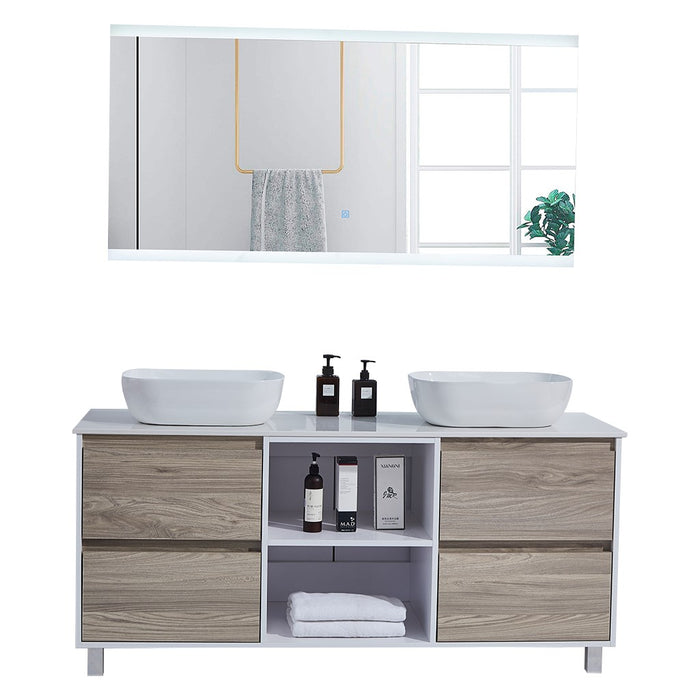 MUEBLE DE BAÑO CON ESPEJO LED 150 CM