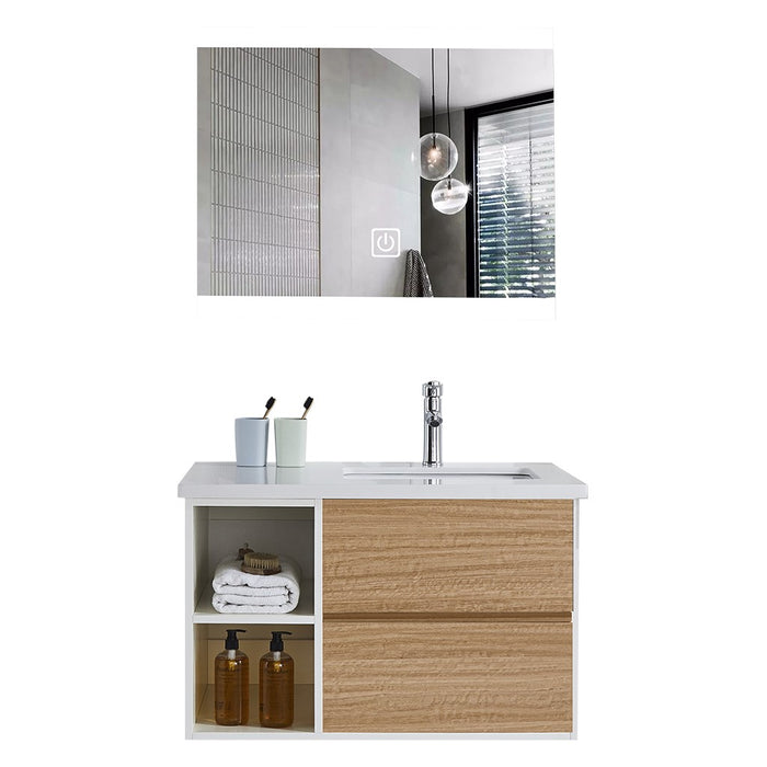 MUEBLE DE BAÑO CON ESPEJO LED 80 CM
