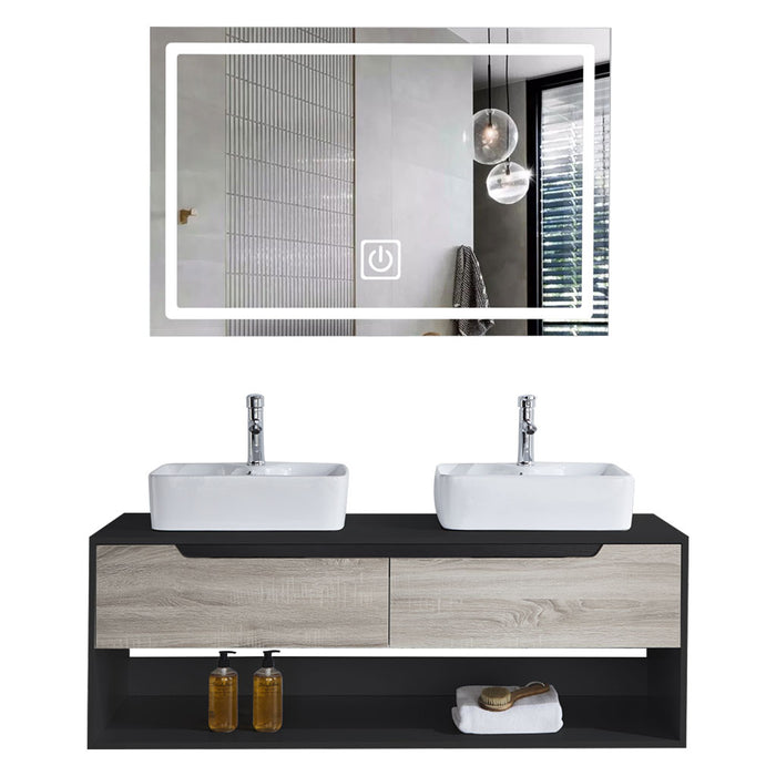 MUEBLE DE BAÑO CON ESPEJO LED 140 CM
