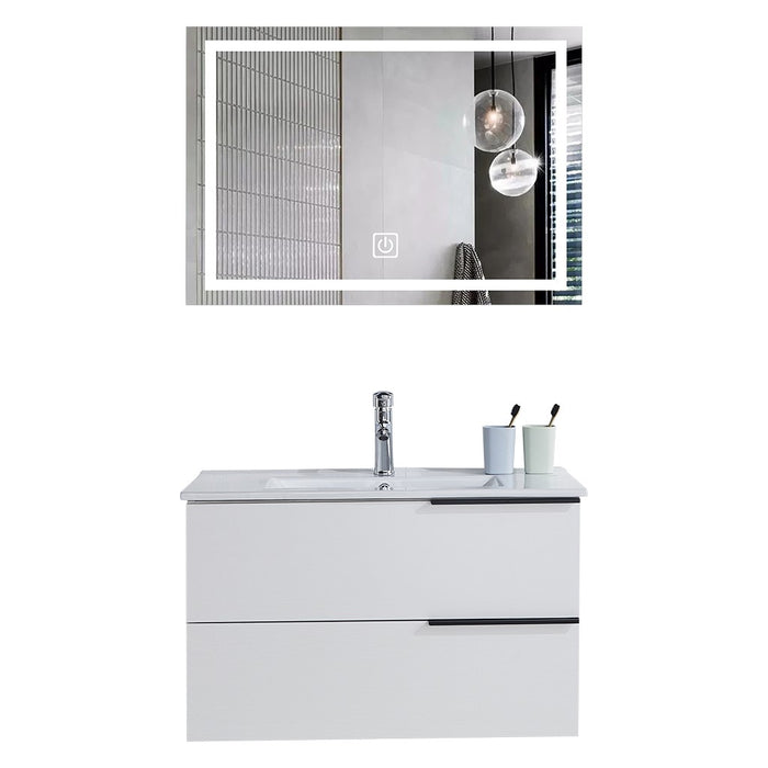 MUEBLE DE BAÑO CON ESPEJO LED 80 CM