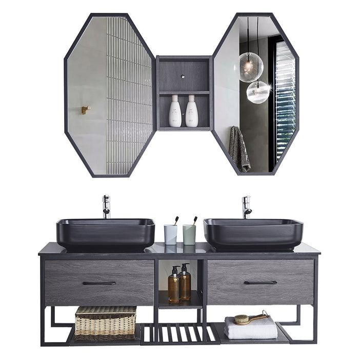 MUEBLE DE BAÑO CON ESPEJO LED 140 CM