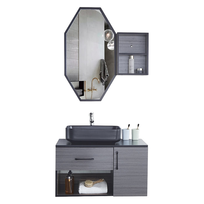 MUEBLE DE BAÑO CON ESPEJO LED 80 CM