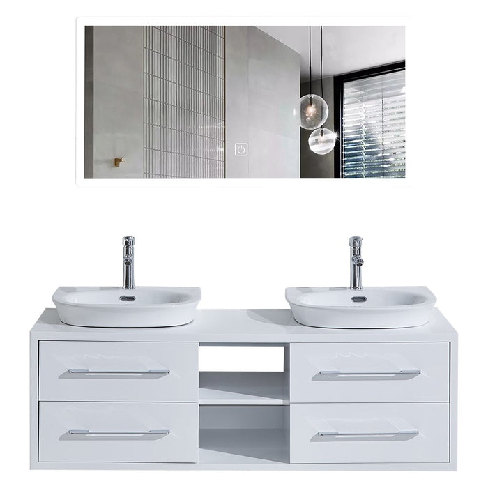 MUEBLE DE BAÑO CON ESPEJO LED 140 CM