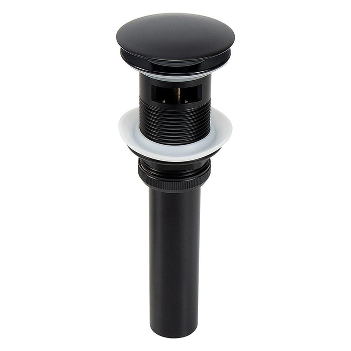 VALVULA DE DESAGÜE CON REBOSE PARA LAVAMANOS NEGRO