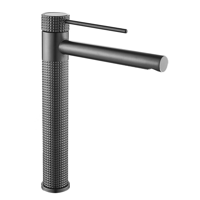 GRIFO LAVAMANOS ALTO MONOMANDO GRIS GUN