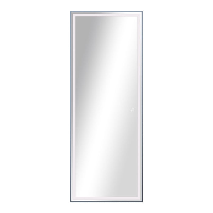 ESPEJO LED DE PARED VERTICAL MARCO GRIS 50 x 140 CM