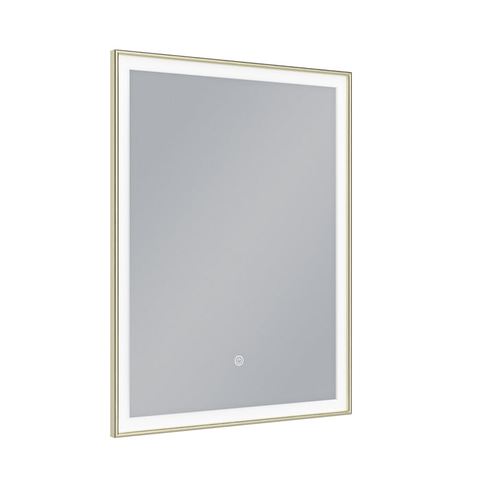 ESPEJO LED VERTICAL 60 X 80 CM MARCO DORADO LUZ 3 TONOS