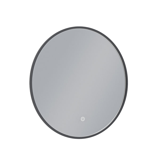 ESPEJO LED REDONDO 60 CM MARCO NEGRO LUZ 3 TONOS