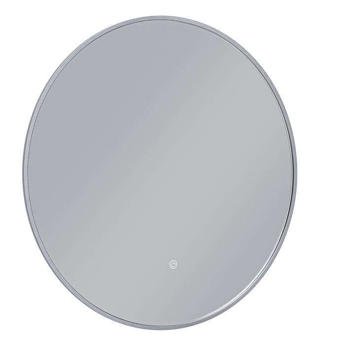 ESPEJO LED REDONDO 80 CM MARCO GRIS LUZ 3 TONOS