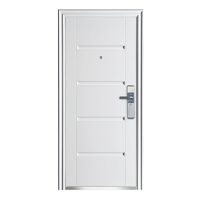 PUERTA DE SEGURIDAD DE ACERO IZQUIERDA BLANCO 100 CM