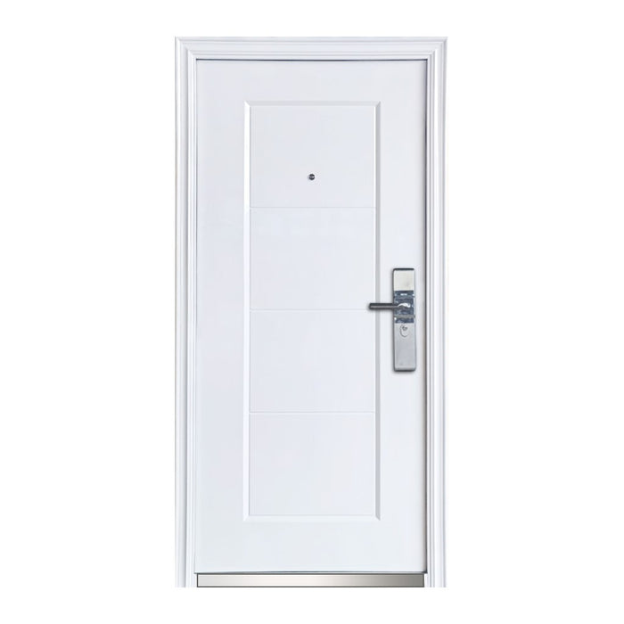 PUERTA DE SEGURIDAD DE ACERO IZQUIERDA BLANCO 100 CM
