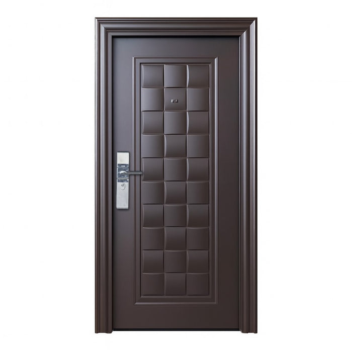 PUERTA DE SEGURIDAD DE ACERO DERECHA NEGRO 100 CM