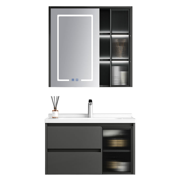 MUEBLE DE BAÑO CON ESPEJO GABINETE 80 CM