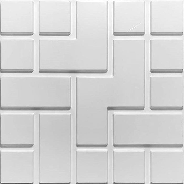 Panel de PVC 3D Pared 20mm 50x50cm Blanco – Do it Center