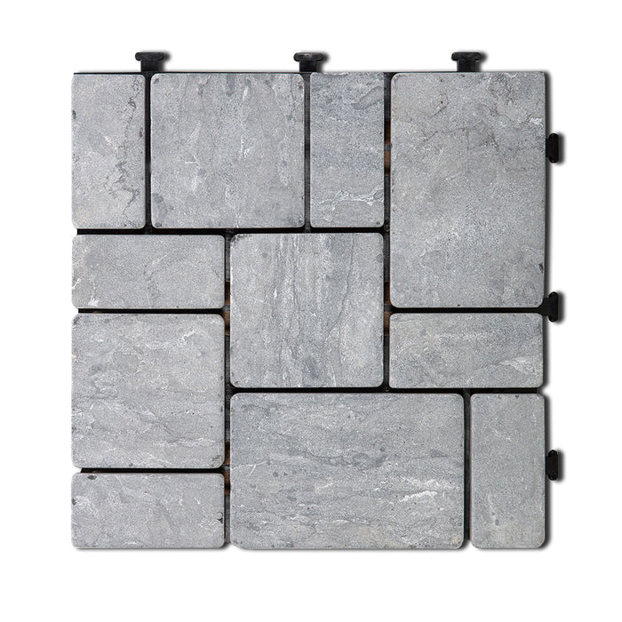 PISO DECK PIEDRA DECOR GRIS 30 X 30